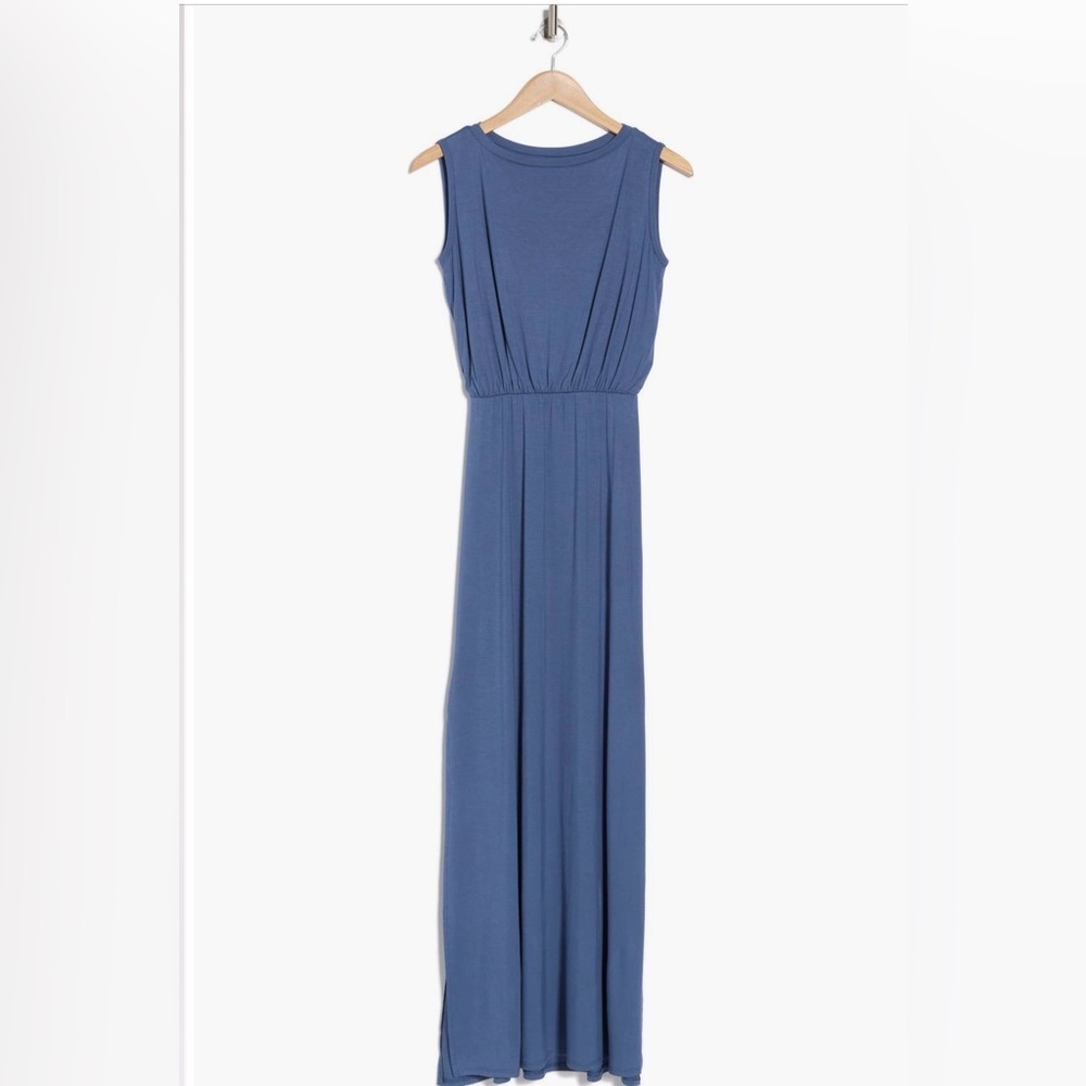 Go Couture Sleeveless Maxi Dress, Moroccan Blue, Size L, NWOT